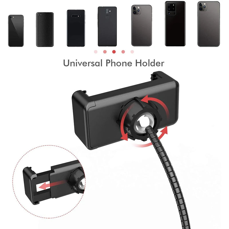 Anel de luz para selfie de 33 cm, tripé LED de 12 polegadas para celular, suporte para fotografia, luz circular de preenchimento, lâmpada LED colorida, tripé para maquiagem.