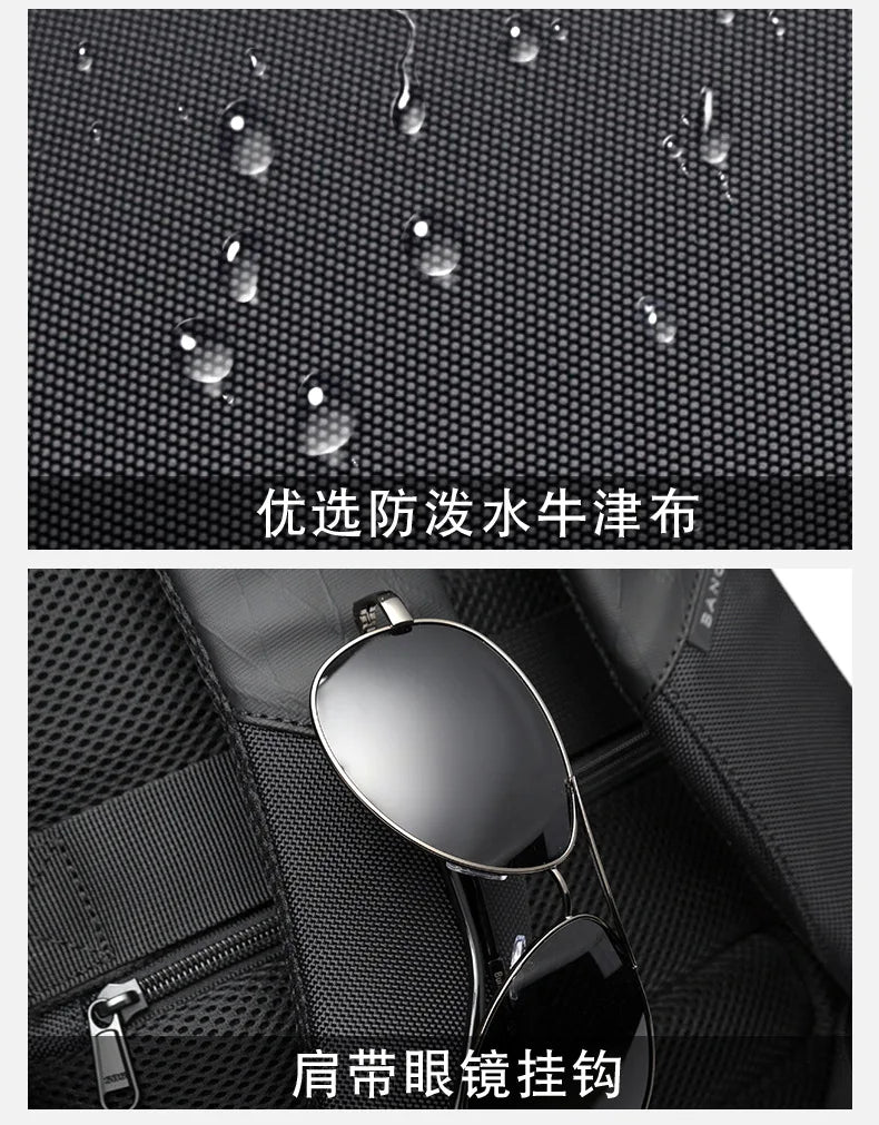 Mochila masculina Bange para laptop, mochila escolar para meninos, mochila tática para motociclismo, mochila esportiva para negócios e viagens.