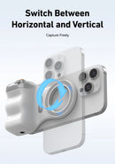 Suporte magnético para câmera de celular TELESIN, com alça de controle remoto para iPhone e Android.