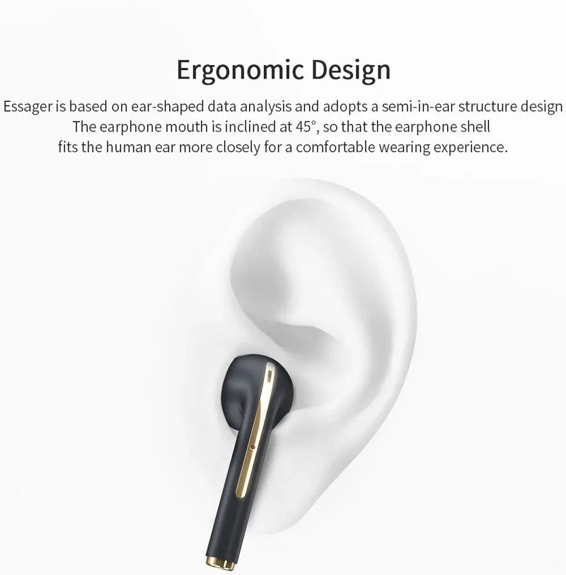Fone de ouvido sem fio Xiaomi J18 original, Bluetooth, estéreo verdadeiro para esportes e jogos, TWS, intra-auricular com microfone e controle por toque.