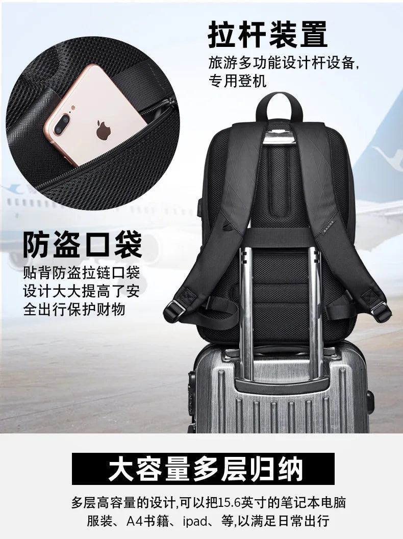 Mochila masculina Bange para laptop, mochila escolar para meninos, mochila tática para motociclismo, mochila esportiva para negócios e viagens.