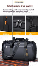 Mala de viagem grande e resistente - Tecido Oxford durável, espaçosa e elegante, ideal para esportes e academia, com múltiplos compartimentos.