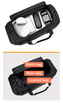 Mala de viagem grande e resistente - Tecido Oxford durável, espaçosa e elegante, ideal para esportes e academia, com múltiplos compartimentos.