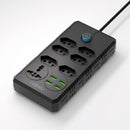 Extensão elétrica, filtro de linha, extensão de energia, tomada USB, plugue, plugue de água, filtro de linha brasileiro, 100-220V, 10A