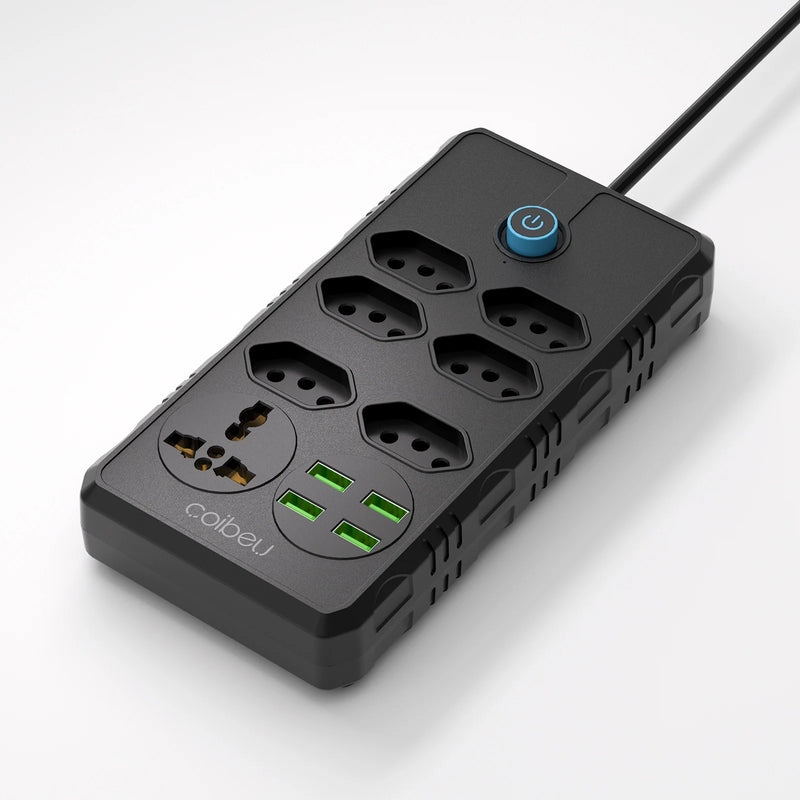 Extensão elétrica, filtro de linha, extensão de energia, tomada USB, plugue, plugue de água, filtro de linha brasileiro, 100-220V, 10A