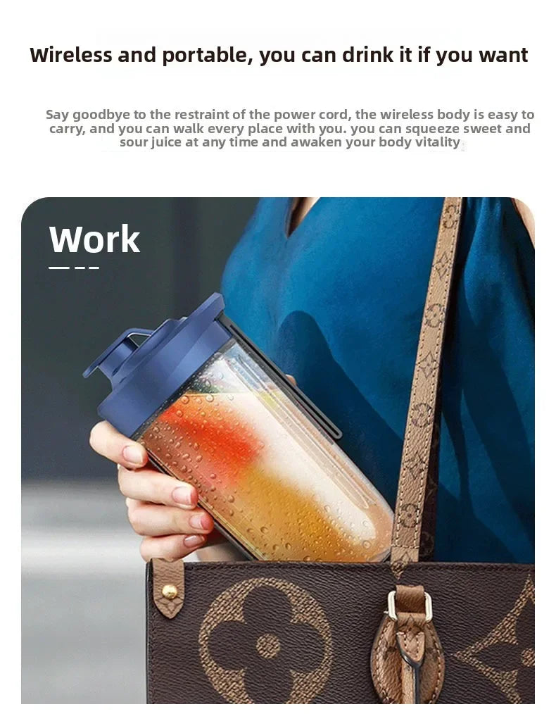 Liquidificador Portátil de Suco de Frutas Verão Pequeno Elétrico Pessoal Garrafa Mini Casa USB 6 Lâminas Copo Extrator de Suco para Cozinha