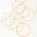 Conjunto de 7 pulseiras punk douradas para mulheres, estilo streetwear gótico, com estampa de coração, design em metal, pulseira aberta, joias da moda, presentes 2024