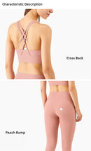 Conjunto de Yoga Feminino de Verão com Duas Peças: Top de Yoga com Costas Cruzadas em Nylon, Legging e Top Esportivo para Pilates e Fitness. Ideal para Pilates e Fitness.