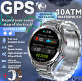 Novo Smartwatch GUHUAVMI Premium Original de 2025 com GPS, Tela AMOLED Ultra HD, GPS integrado, Chamadas Bluetooth e Resistente à Água até 10 ATM.
