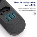 Extensão elétrica, filtro de linha, extensão de energia, tomada USB, plugue, plugue de água, filtro de linha brasileiro, 100-220V, 10A
