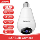 Câmera de Vídeo Interna Lenovo 3MP E27 Bulb IP WiFi, Câmera de Vigilância, Visão Noturna Colorida, Rastreamento por IA, Monitor de Bebê, Câmera de CFTV para Casa Inteligente