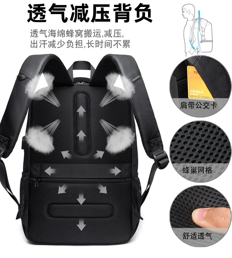 Mochila masculina Bange para laptop, mochila escolar para meninos, mochila tática para motociclismo, mochila esportiva para negócios e viagens.