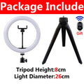 Anel de luz para selfie de 33 cm, tripé LED de 12 polegadas para celular, suporte para fotografia, luz circular de preenchimento, lâmpada LED colorida, tripé para maquiagem.