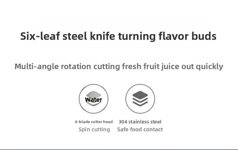 Liquidificador Portátil de Suco de Frutas Verão Pequeno Elétrico Pessoal Garrafa Mini Casa USB 6 Lâminas Copo Extrator de Suco para Cozinha