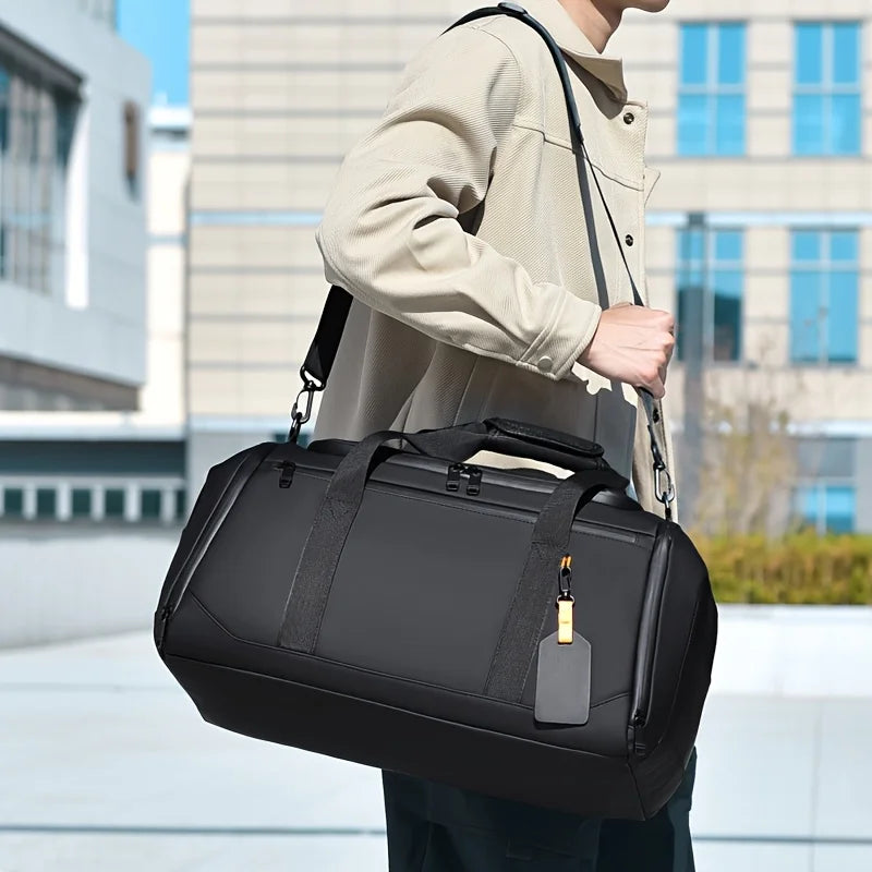 Mala de viagem grande e resistente - Tecido Oxford durável, espaçosa e elegante, ideal para esportes e academia, com múltiplos compartimentos.