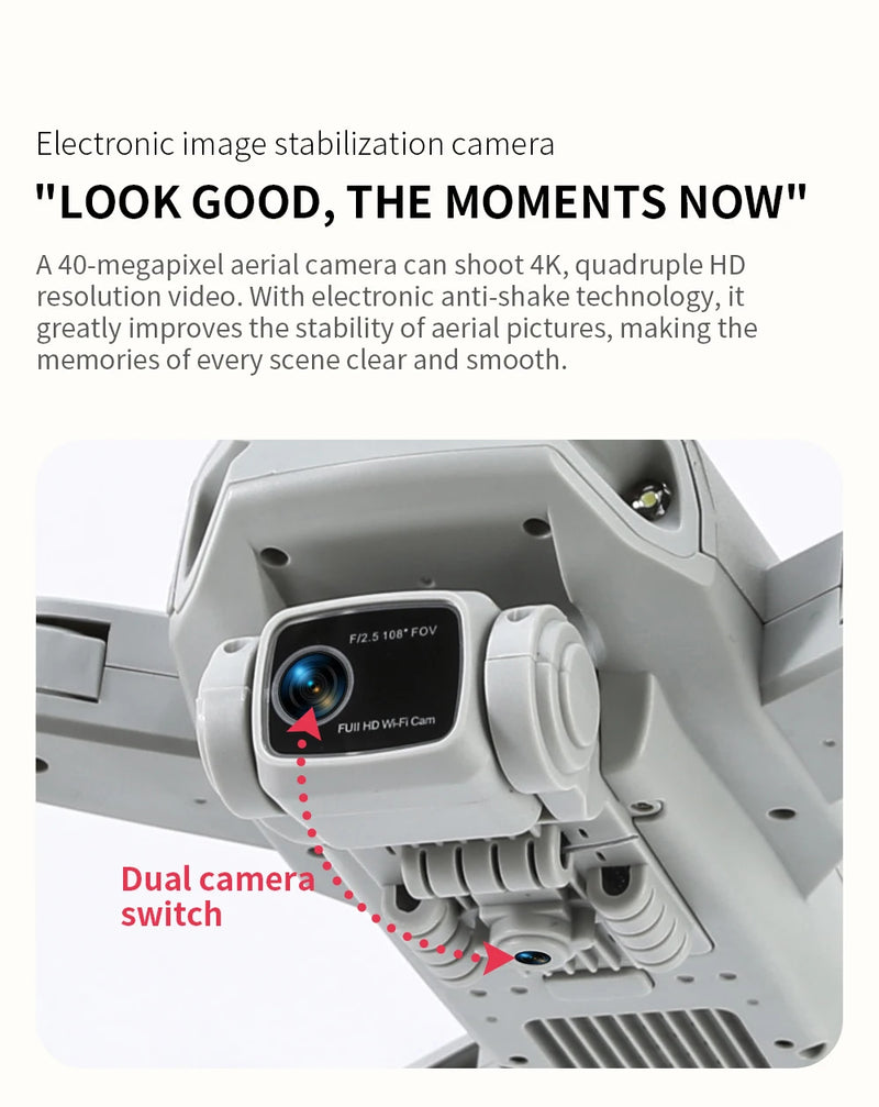 Drone L900 Pro 4K Profissional 5G GPS HD Câmera Dupla Fotografia Brushless Quadcopter Dobrável RC Alcance de 1,2KM Brinquedos Drones