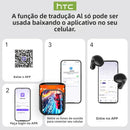 Tela Ultra HD] Fones de ouvido HTC NE20 Bluetooth V6 TWS Esportivos Sem Fio com Tradutor de IA, Microfone Intra-auricular com Redução de Ruído