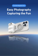 Suporte magnético para câmera de celular TELESIN, com alça de controle remoto para iPhone e Android.