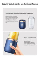 Liquidificador Portátil de Suco de Frutas Verão Pequeno Elétrico Pessoal Garrafa Mini Casa USB 6 Lâminas Copo Extrator de Suco para Cozinha