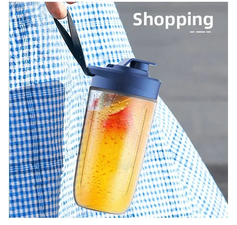 Liquidificador Portátil de Suco de Frutas Verão Pequeno Elétrico Pessoal Garrafa Mini Casa USB 6 Lâminas Copo Extrator de Suco para Cozinha